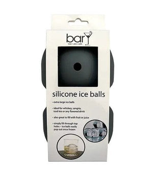 BARY3 SILICONE ICE TRAY 2 BALLS GREY