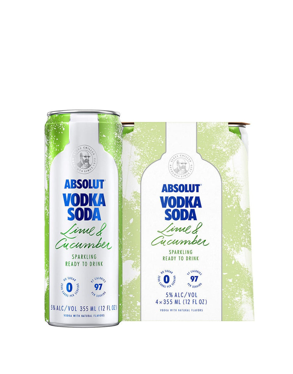 ABSOLUT LIME & CUCUMBER VODKA SODA 4PK – Banks Wines & Spirits
