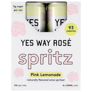 YES WAY ROSE PINK LEMONADE SPRITZ 4PK CAN 250ML