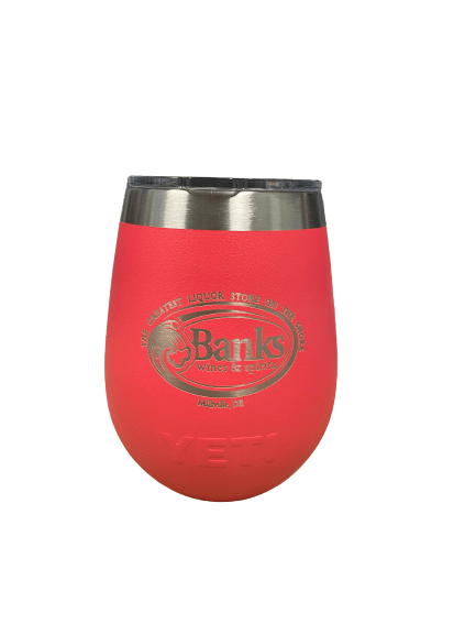 YETI BANKS WINE 10OZ Coral Pink