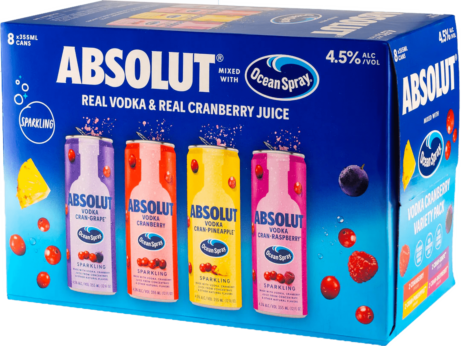 ABSOLUT OCEAN SPRAY VARIETY 8PK – Banks Wines & Spirits