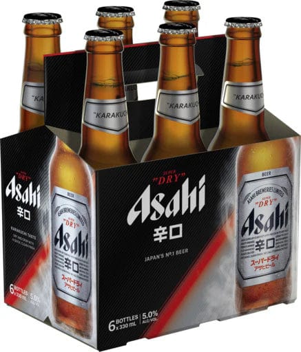 ASAHI DRY BEER 6PK BTL – Banks Wines & Spirits