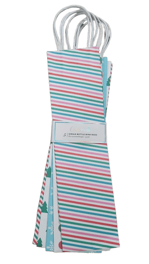 ASSORTED 5PK HOLIDAY BOTTLE BAGS