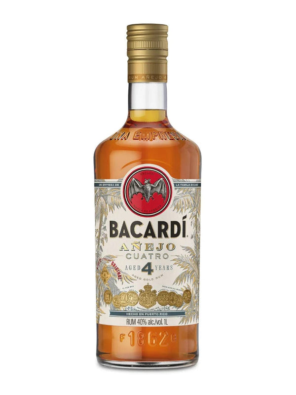 BACARDI RUM ANEJO CUATRO 4 YR