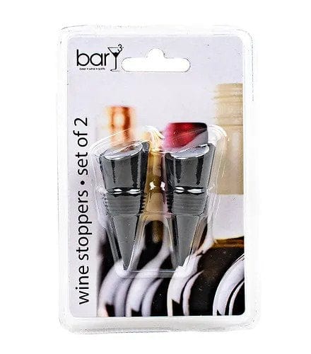 BARY3 BLACK SOFT WINE STOPPER 2PK