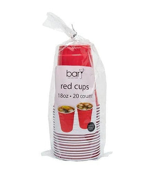 BARY3 RED CUPS 18OZ 20PK