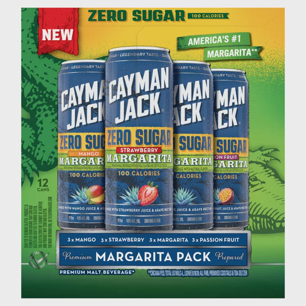 CAYMAN JACK ZERO SUGAR MARGARITA VARIETY 12PK CANS