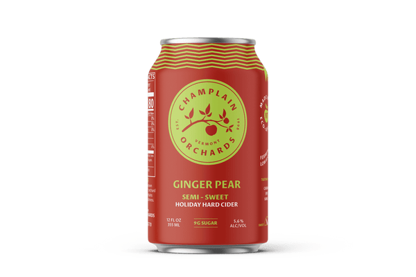 CHAMPLAIN ORCHARDS GINGER PEAR CIDER 4PK CANS