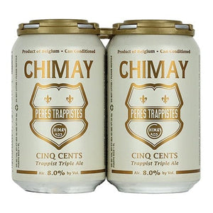 CHIMAY CINQ CENTS WHITE 4PK CANS