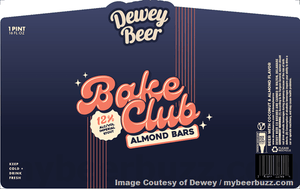 DEWEY BEER BAKE CLUB ALMOND BARS 4PK