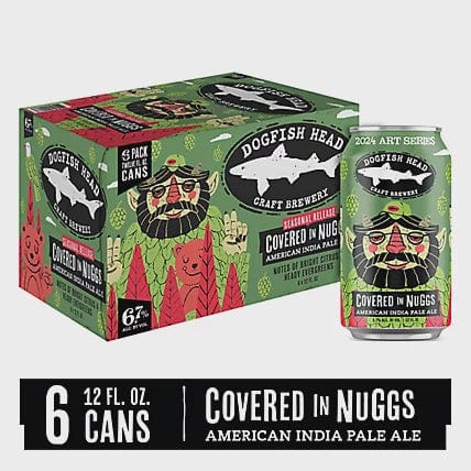 DOGFISH COVERED IN NUGGS AMERICAN IPA 6 PK CANS