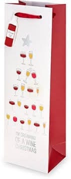 DREAMING OF A WINE CHRISTMAS BAG SINGLE-BOTTLE WINE BAG