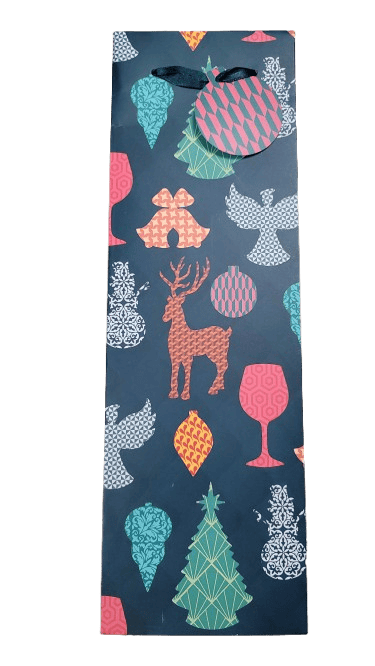 HOLIDAY PATTERN ICONS SINGLE BOTTLE BAG