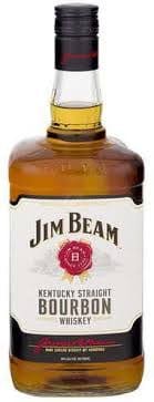 JIM BEAM BOURBON GLASS BOTTLE 1.75