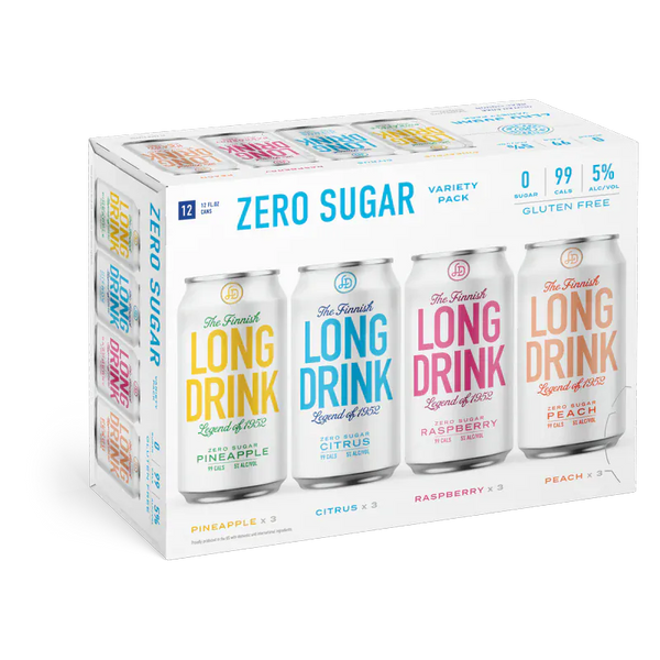 LONG DRINK ZERO SUGAR COCKTAIL VARIETY 12 PACK CANS