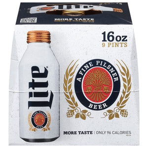 MILLER LITE 9PK 16OZ ALUM