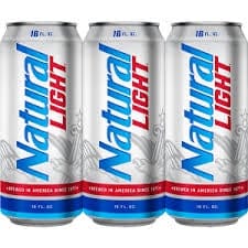 NATURAL LIGHT 6PK 16OZ CAN