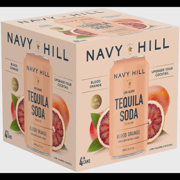 NAVY HILL BLOOD ORANGE SODA 4PK