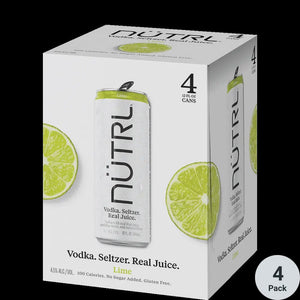 NUTRL VODKA SELTZER LIME 4PK