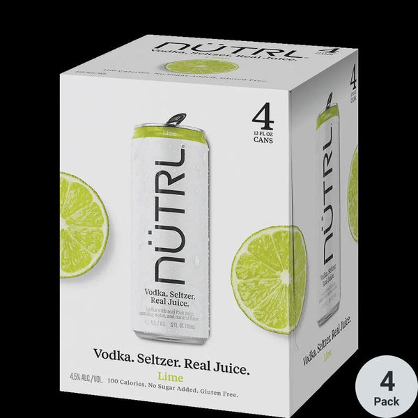 NUTRL VODKA SELTZER LIME 4PK