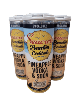 SEACRETS PINEAPPLE VODKA SODA RTD 4PK