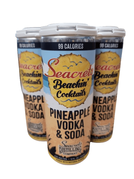 SEACRETS PINEAPPLE VODKA SODA RTD 4PK