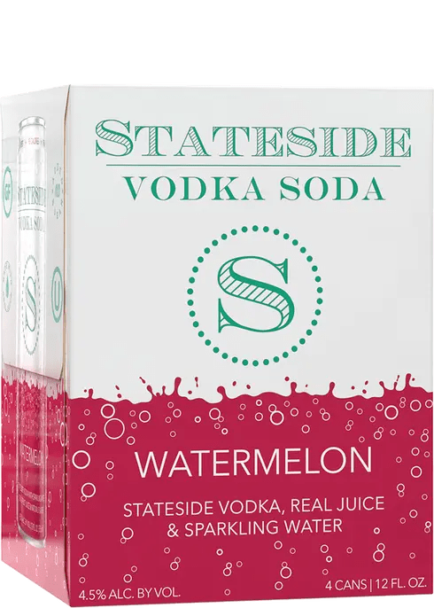 STATESIDE VODKA SODA WATERMELON 4PK