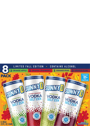 SUNNY D VODKA SELTZER FALL VARIETY 8PK