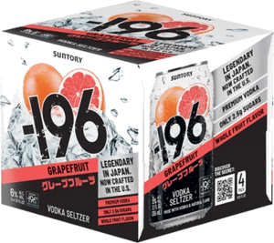 SUNTORY -196 GRAPEFRUIT VODKA SELTZER 4PK