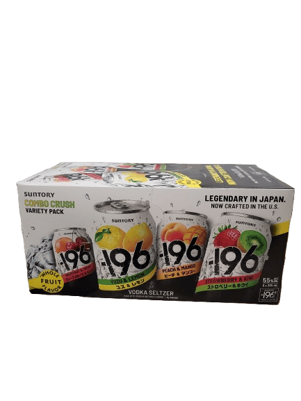 SUNTORY -196 VODKA SELTZER COMBO CRUSH VARIETY 8PK