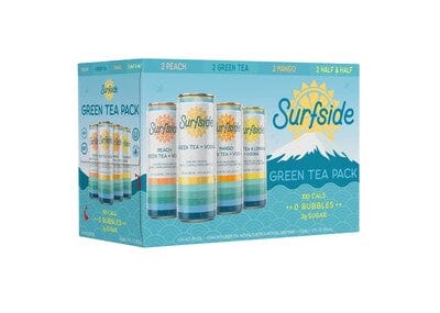 SURFSIDE GREEN TEA VARIETY 8PK CANS