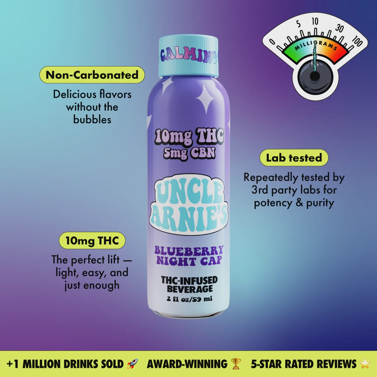 uncle arnies vapes blue diamond UNCLE ARNIE'S BLUEBERRY NIGHT CAP THC 2OZ – Banks Wines & Spirits