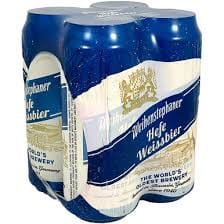 WEINHENSTEPHANER HEFE WEISSBIER 4PK 16OZ CANS