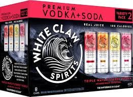WHITE CLAW VODKA SODA #2 VARIETY  8PK
