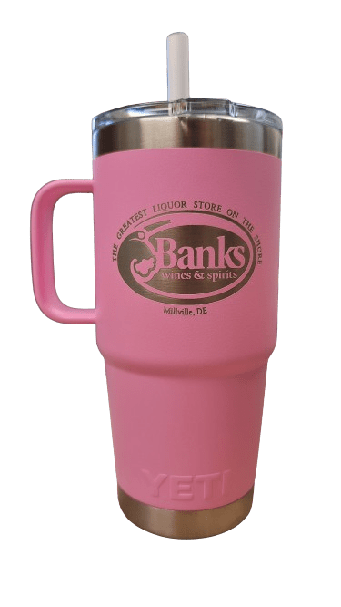 YETI BANKS RAMBLER W/ HANDLE & STRAW 25OZ