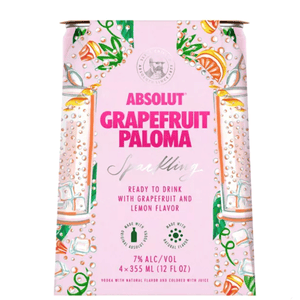 ABSOLUT SPARKLING GRAPEFRUIT PALOMA 4PK