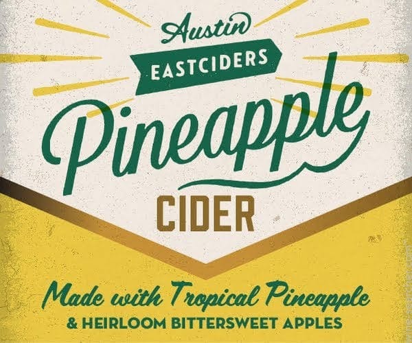 Austin Eastciders Pineapple Cider 6 pack 12 ounce cans