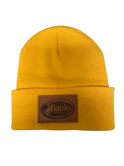 BANKS LEATHER PATCH BEANIE YELLOW