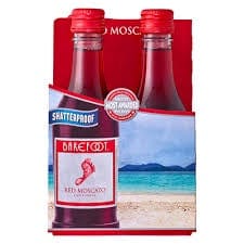 BAREFOOT MOSCATO RED 4PK 187ML