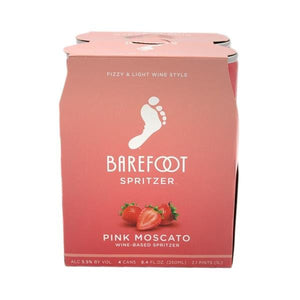 BAREFOOT SPRITZER PINK MOSCATO CAN 4 PACK 250ML