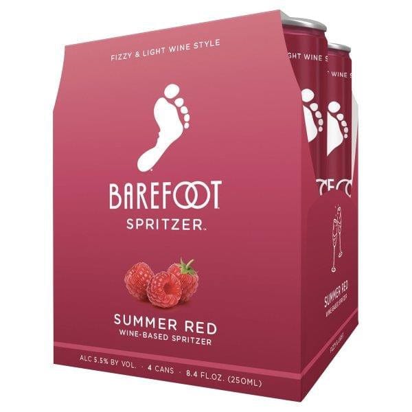 BAREFOOT SPRITZER SUMM RED CAN 4 PACK 250ML