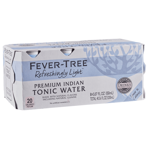 FEVER TREE LIGHT TONIC WATER 8PK CANS