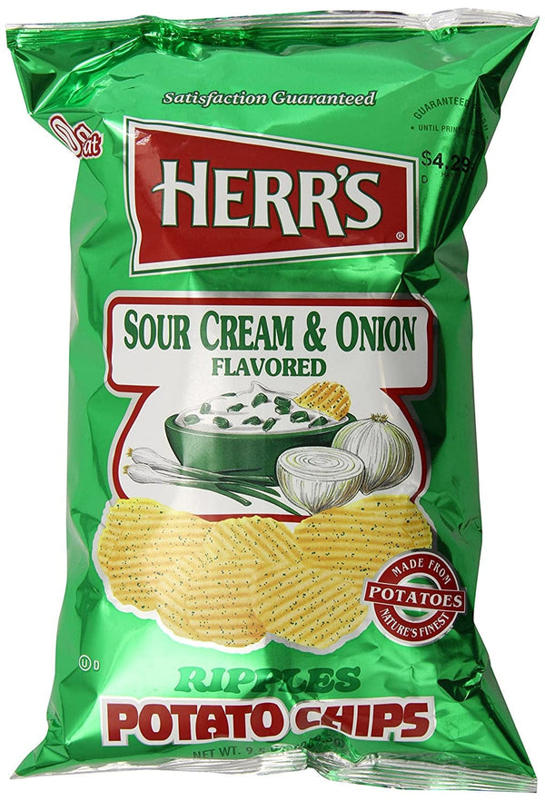 Herr's Sour Cream & Onion Ripples