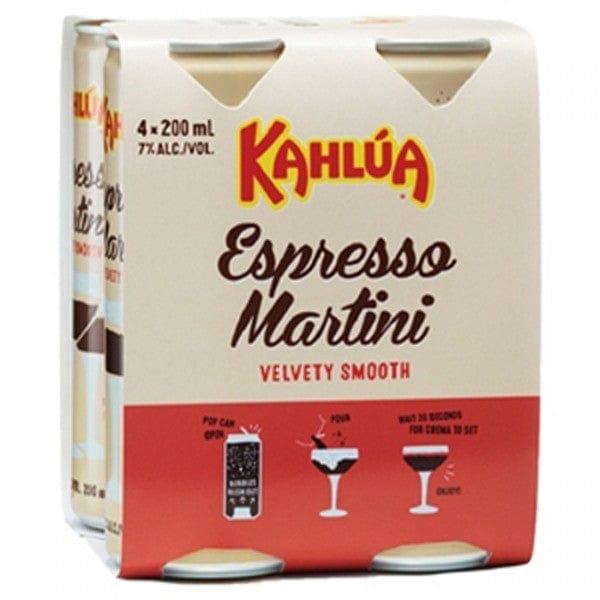 KAHLUA READY-TO-DRINK ESPRESSO MARTINI 4PK