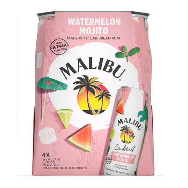 MALIBU COCKTAILS WATERMELON MOJITO 4PK