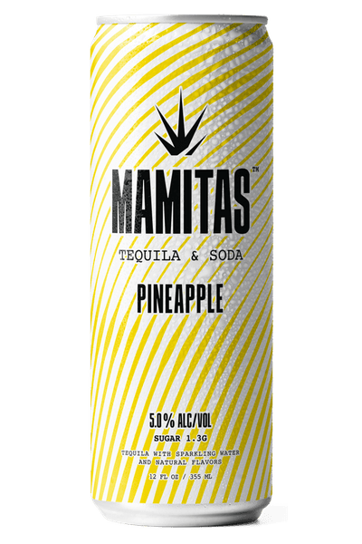 MAMITAS TEQUILA SODA PINEAPPLE 4pk 12oz cans