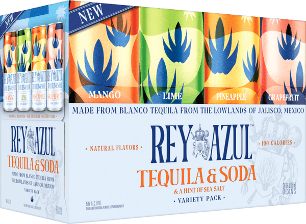 REY AZUL TEQUILA SODA VARIETY 8PK