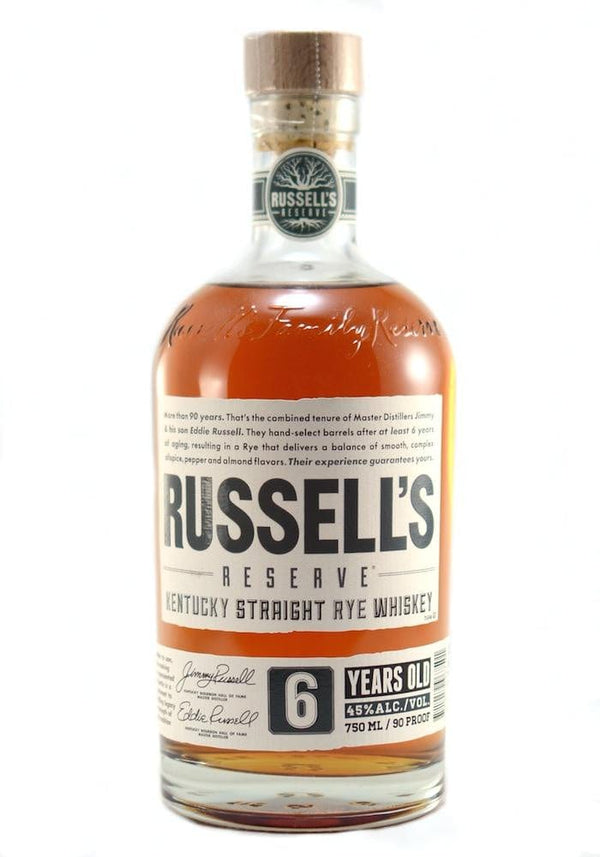 RUSSELL'S RESERVE BOURBON 6YR RYE 90P 750ML