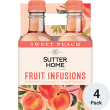 SUTTER HOME FRUIT INFUSIONS SWEET PEACH 4PK