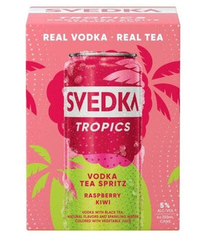 SVEDKA TROPICS RASPBERRY KIWI VODKA TEA SPRITZ 4PK